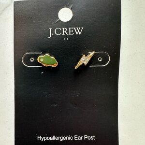 NWT J Crew Cloud and Bolt stud earrings